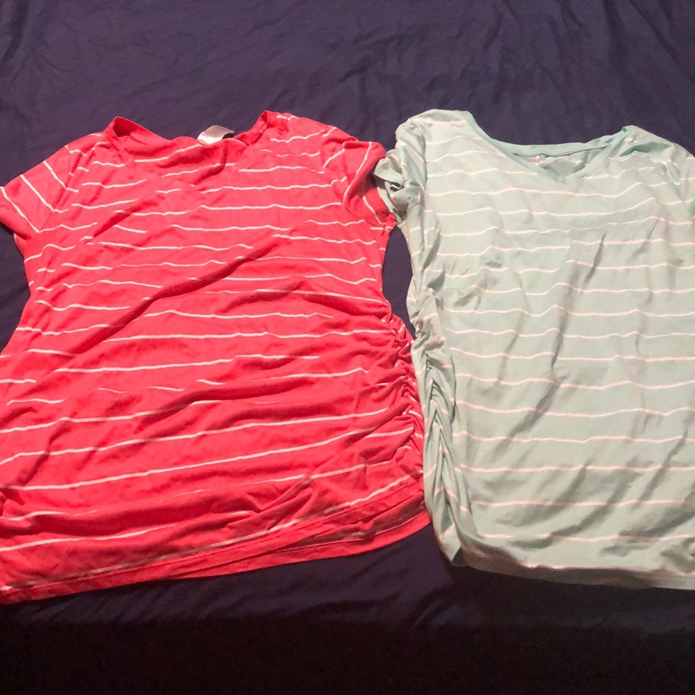 2 Time and Tru Maternity Shirts. Size Large